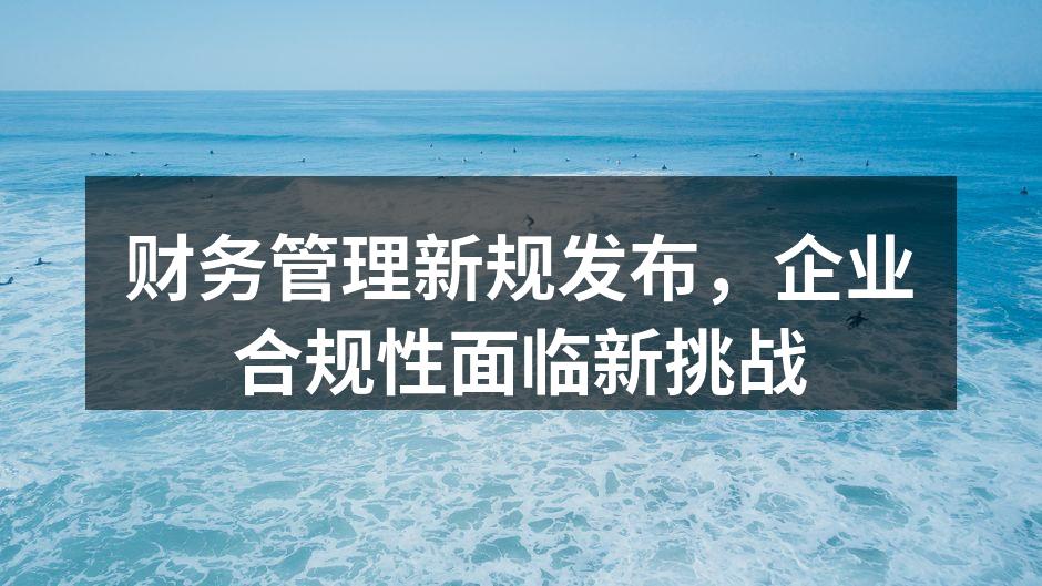财务管理新规发布，企业合规性面临新挑战